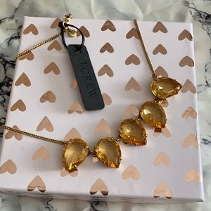 J Crew Necklace Gold Gems